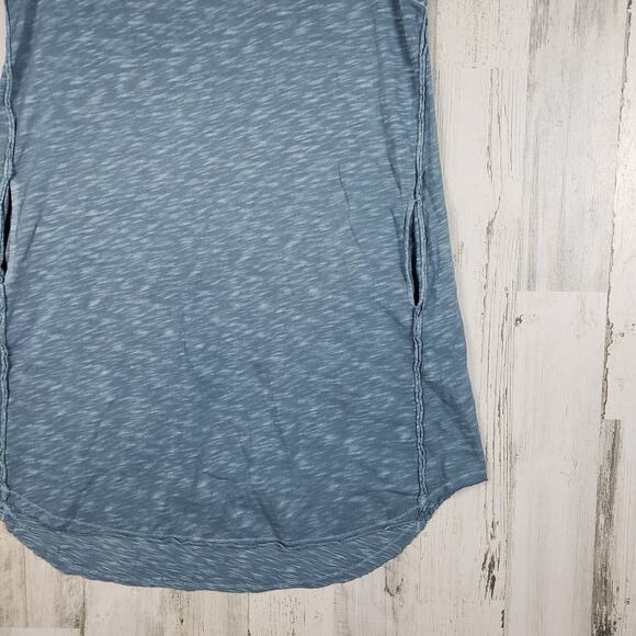 NWOT Mod-O-Doc Blue Distressed Knit Tank Mini Sleeveless Dress Women's - Picture 5 of 12